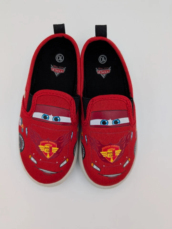 Disney Pixar Cars Lightning McQueen Lona Slip On Pistón Taza Juvenil Talla 10 Foto 3 de 4
