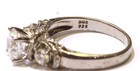 925 Sterling Silver Round CZ Cubic Zirconia fashion ring 4.2g  estate vintage — photo 4