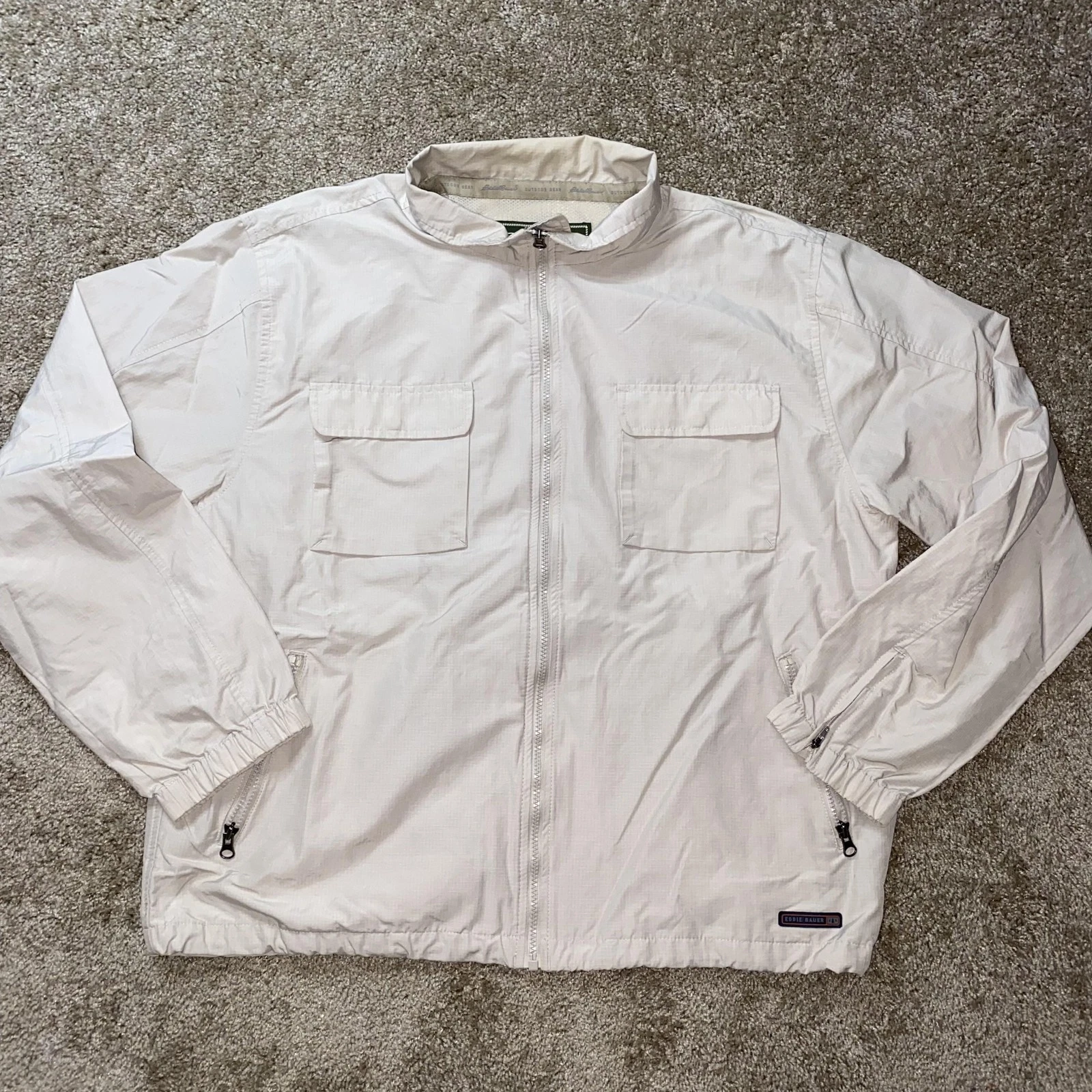 Eddie Bauer Jacket Mens XL Beige Cotton Nylon Outdoor Windbreaker Hiking Zip
Opens in a new window o