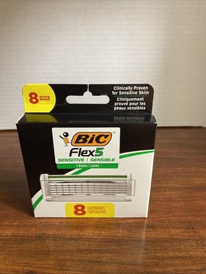 BIC Flex 5 Sensitive Men s Razor Refills   8 Replacement Cartridges