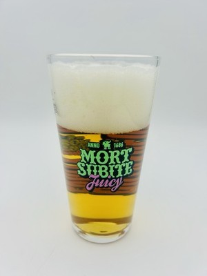 Mort Subite Juicy Belgian Beer Glass Brand New Craft Ale Bar Rare