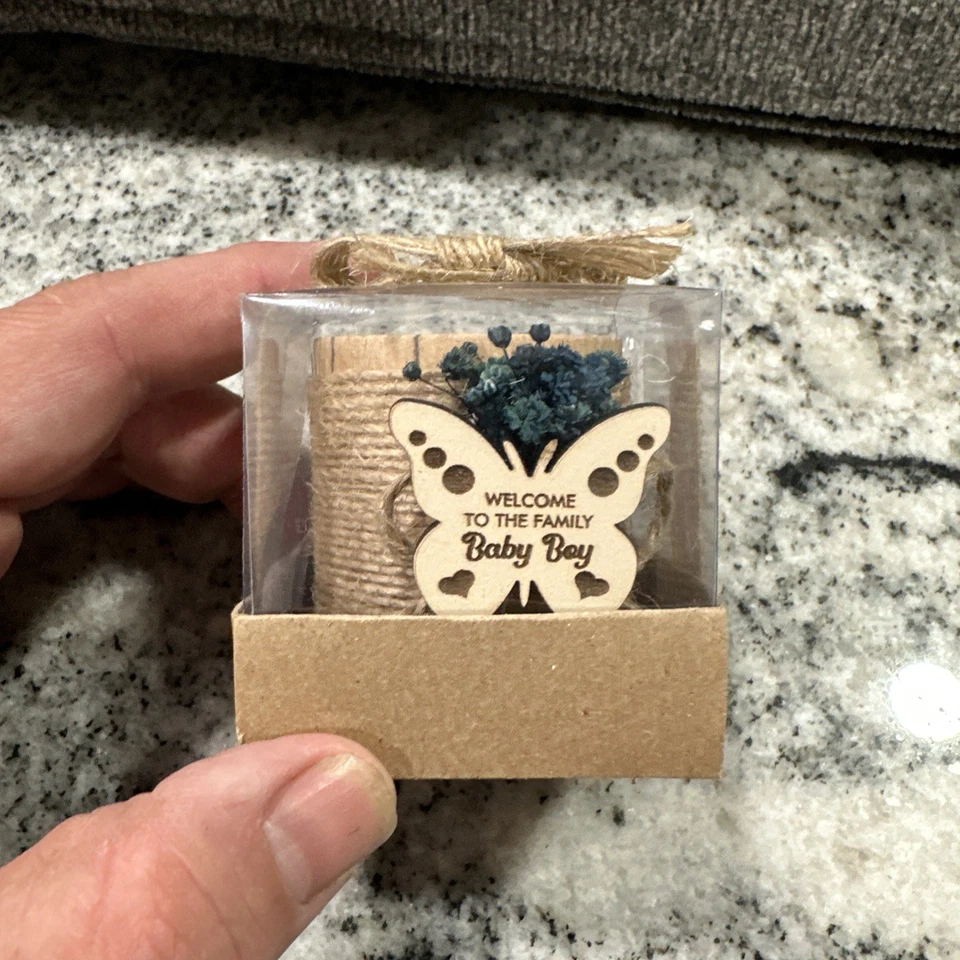 Paquete de 10 candelabros Tealight favores de baby shower para invitados (niño) Foto 3 de 4