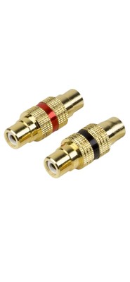 Gold Plated RCA Barrel Connector Pro Series Raptor By Metra Female To Female
