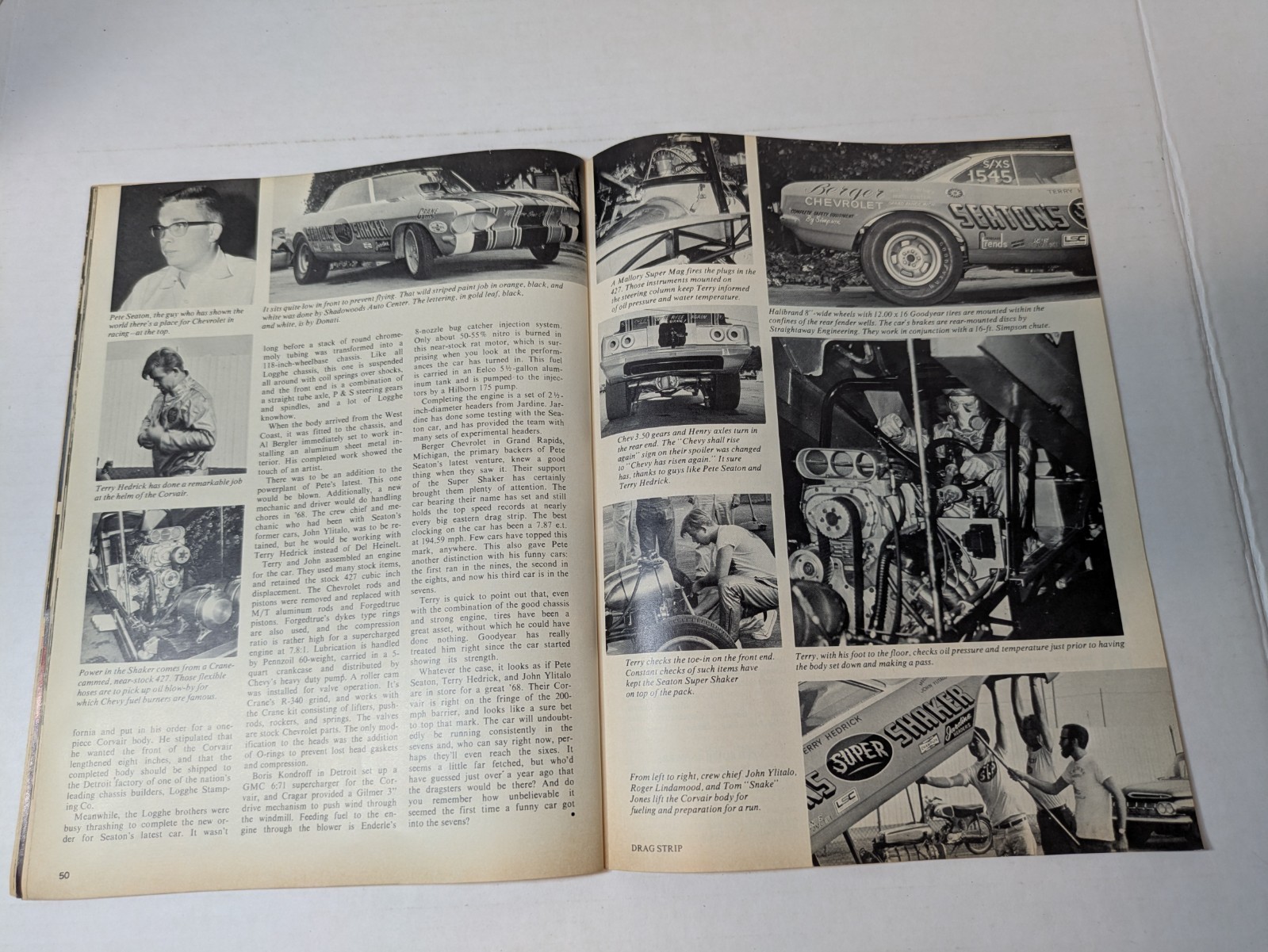 Drag Strip  March 1968 Chevy Brutus 68 Muscle cars Mopar Drags Magazine  w Ads