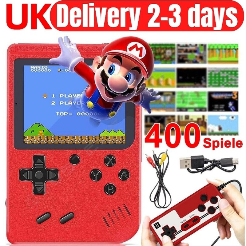 Handheld Game Console Retro 400 Classic FC Video Games Portable Player Kids Gift