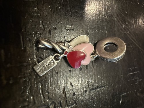 Vintage PANDORA ALE 925 STERLING SILVER "HAPPY BIRTHDAY" HEART BALLOONS CHARM
