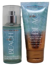 Bath Body Works At the Beach 2.5 oz Travel Set Cream Shea Lotion Mist New