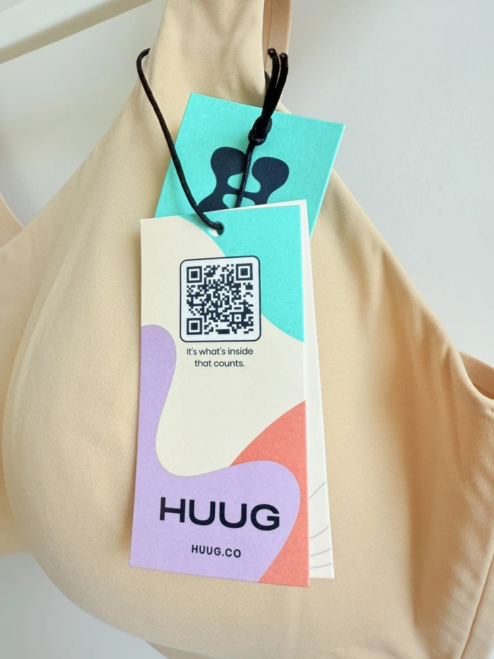 Sujetador Huug Daily Embrace Stone Beige Desnudo Sin Costuras Acolchado Inalámbrico XL NUEVO CON ETIQUETA Foto 4 de 4