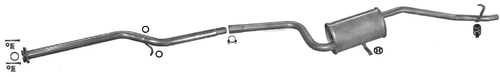 FIAT UNO HATCHBACK 1.0 45/49HP 1986-1993 Silencer Exhaust System