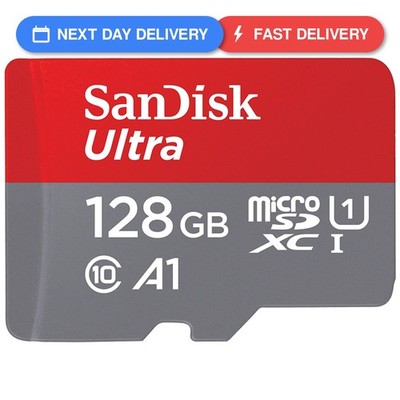 SanDisk 128GB Ultra microSDXC Karte + SD Adapter, Speicherkarte Full HD, bis zu...