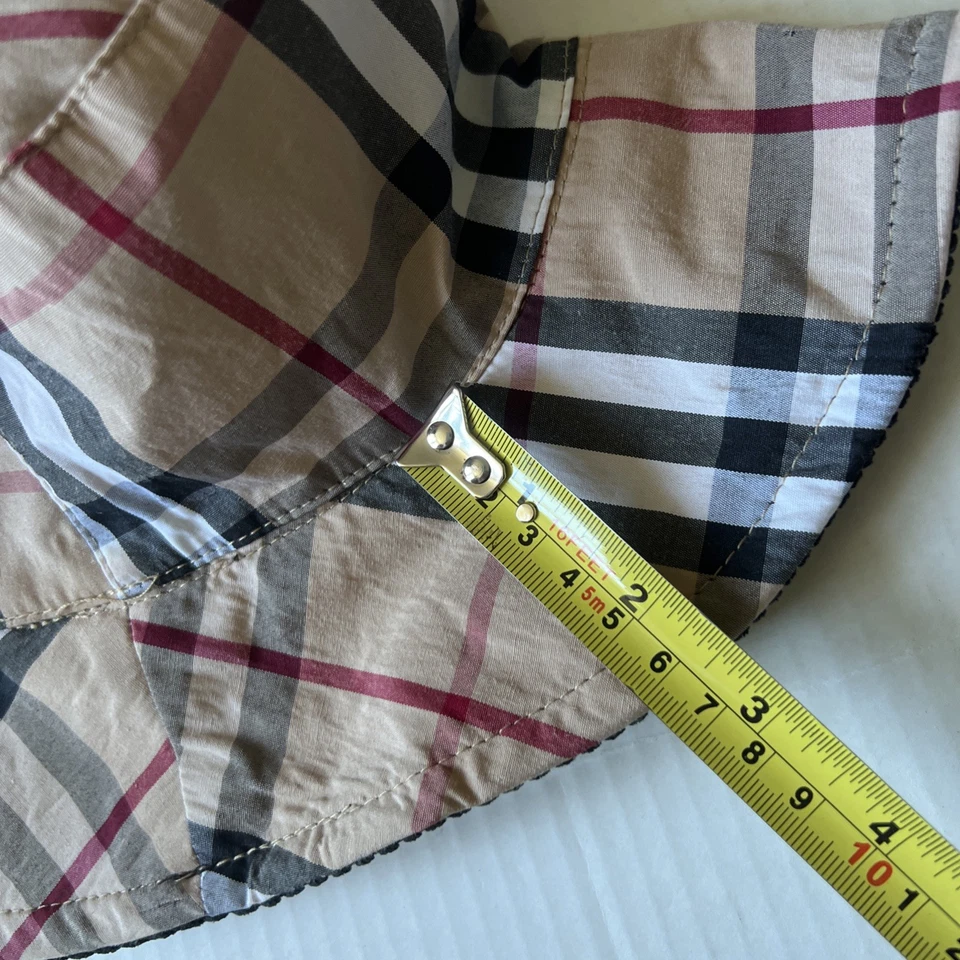 Sombrero Cubo Cuadros Talla S Reversible Borde Alambre Negro Pana EXCELENTE Foto 4 de 4