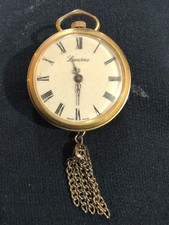 Vintage Lucerne Ladies Pendant Mechanical Wind Necklace Pocket Watch Swiss Made