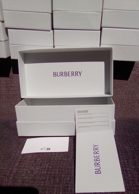 Genuine Burberry Eyeglasses Empty Logo Box Brown Pamphlet Inside Designer