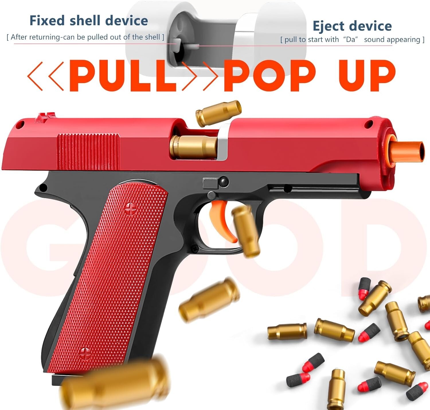 Realistic Toy Gun Soft Bullet Foam Shell ejecting Blasters Pistol for ...