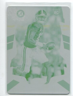 2020 Chronicles Draft Plate Tua Tagovailoa 1/1 Alabama Crimson Tide/ Dolphins RC