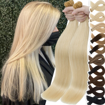 REAL Remy Human Hair Extensions Stick I-Tip Cold-Fusion Pre-Bonded Thick 200G
