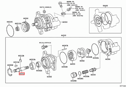 Genuine LandCruiser 80 105 Series 1HD 1HZ Power Steering Pump Shaft - Picture 12 of 20