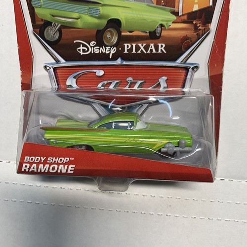 Disney Pixar 2013 Cars 2 BODY SHOP RAMONE GREEN IMPALA WHEEL WELL MOTEL CB-EEE - Picture 2 of 8