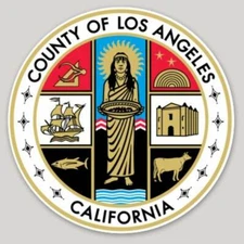 4 Inch Non-Reflective Los Angeles County Seal Sticker Decal