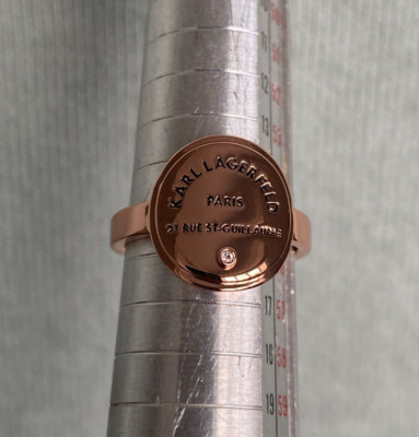 Karl Lagerfeld Rue St. Guillaume Medaillon Ring mit Kristall von Swarovski
