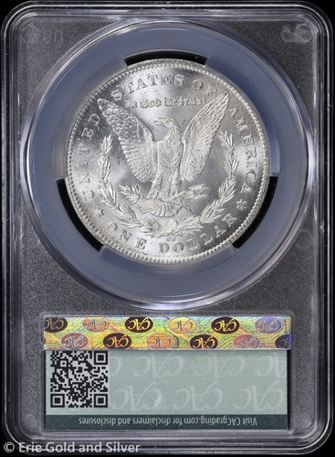 1878-CC Morgan Silver Dollar CAC UNC Details | Planchet Flaw Error Uncirculated - Picture 2 of 4