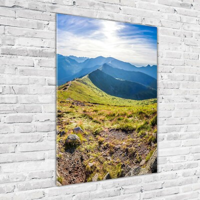Wand-Bild Kunstdruck aus Hart-Glas Hochformat 70x100 Hohe Tatra