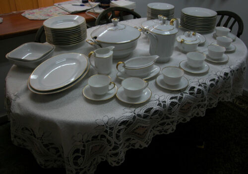 A LOVELY ART DECO PART DINNER AND COFFEE OR TEA SET  MARKED ALSO BAVARIA 67  PSC - Picture 1 of 8