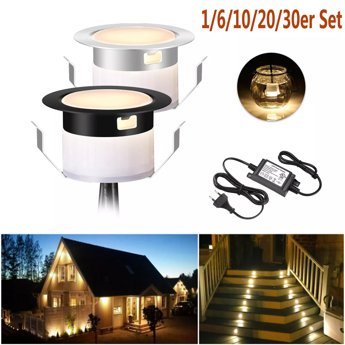 Recessed solar deck lights outlet