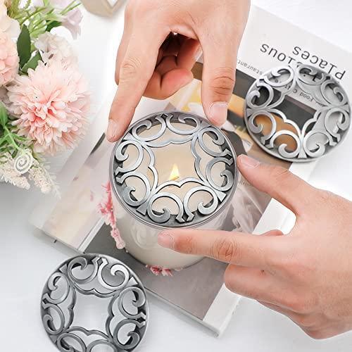 4 Pcs Candle Toppers Jar Candle Cover Scented Candle Toppers to Burn
