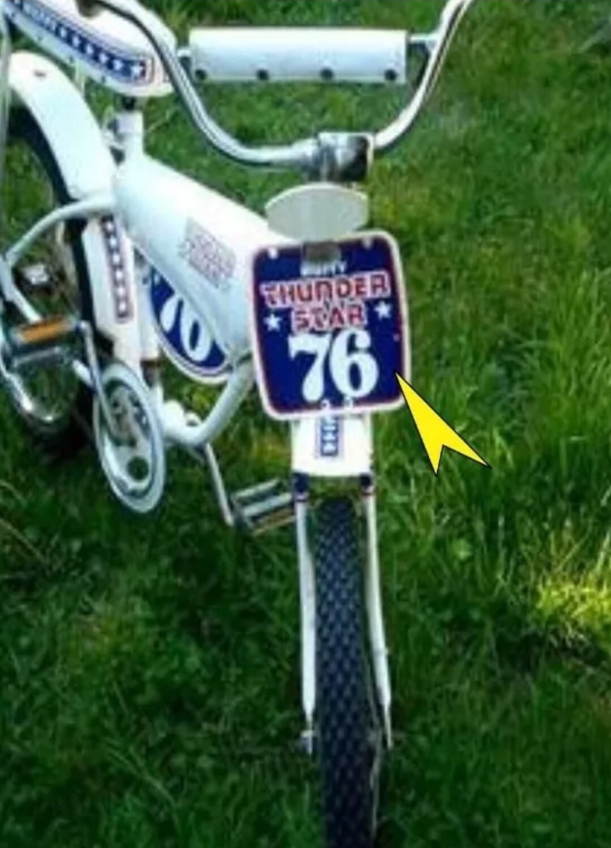 Vintage 1970s Huffy Thunder Star 76 Bicycle Front Plate Decal Only