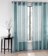 1 SINGLE PC VOILE SHEER WINDOW DRESSING CURTAIN GROMMET PANEL TREATMENT DRAPE