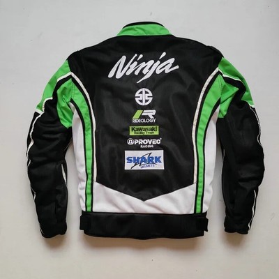 New Customised Kawasaki Ninja Motorcycle Racing Jacket Biker Mesh 