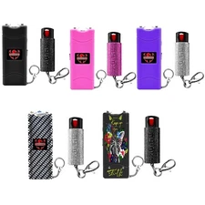 FIGHTSENSE HEAVY DUTY STUNGUN WITH LED FLASHLIGHT &PEPPER SPRAY FOR SELF DEFENSE