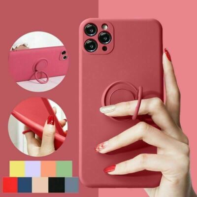 Flüssig Silikon Hülle für Xiaomi 13 12 Redmi Note 11 10 9 Pro Magnet Ring Cover