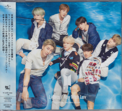 (12) BTS  ''Lights / Boy With Luv''-Ltd Edition Japanese CD/DVD 2019-K Pop-Sealed