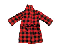 Wondershop Kids Buffalo Plaid Flannel Bathrobe