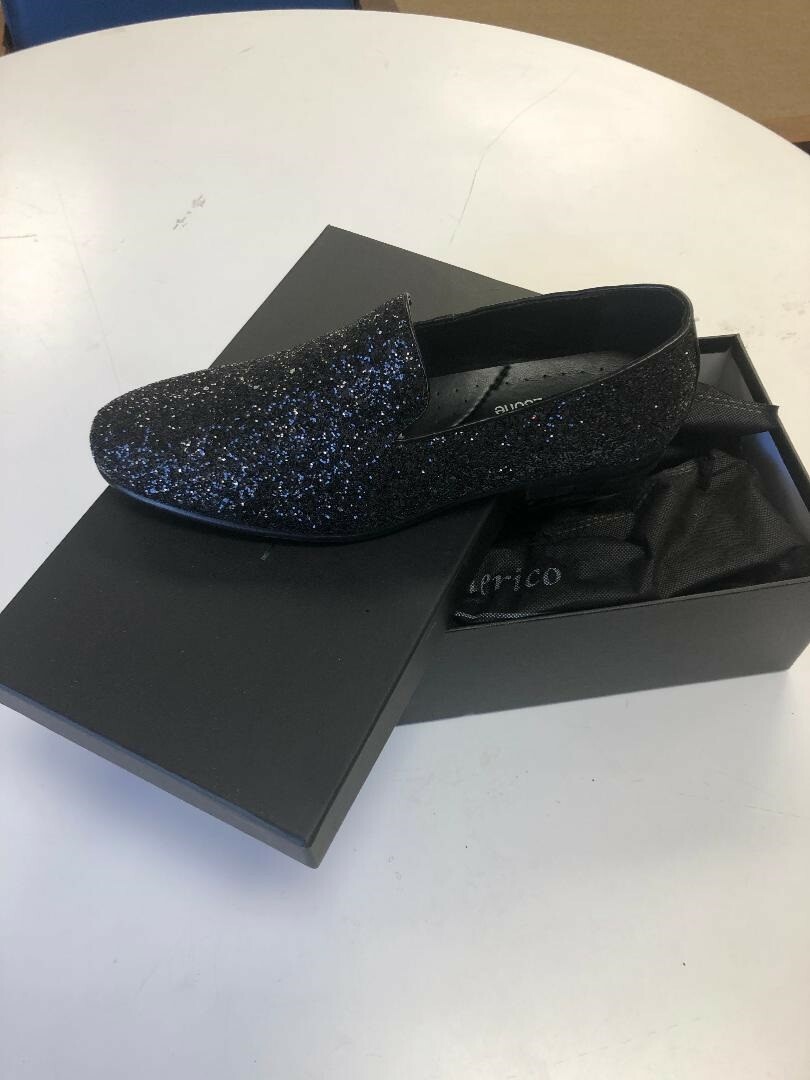Brand New Frederico Leone Ltd. Men\'s Sz 11.5 Black Glitter Formal Slip-on Shoes Frederico Leone, Ltd Mens Sparkle slip on fashion shoes, new  main image 3