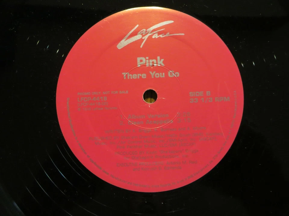 P!NK — There You Go — 1999 — винил LaFace LFDP-4418 12 дюймов промо-сингл VG+/VG+!!! - Изображение 4 из 4