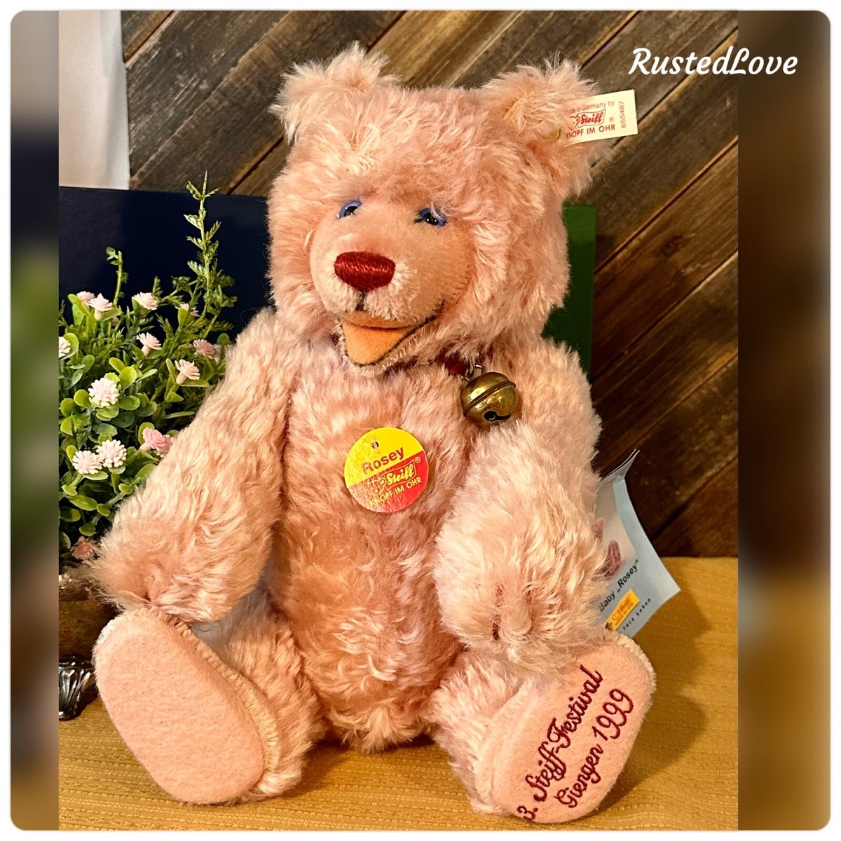 Steiff Teddy Bear Baby Rosey 1999 Festival 12