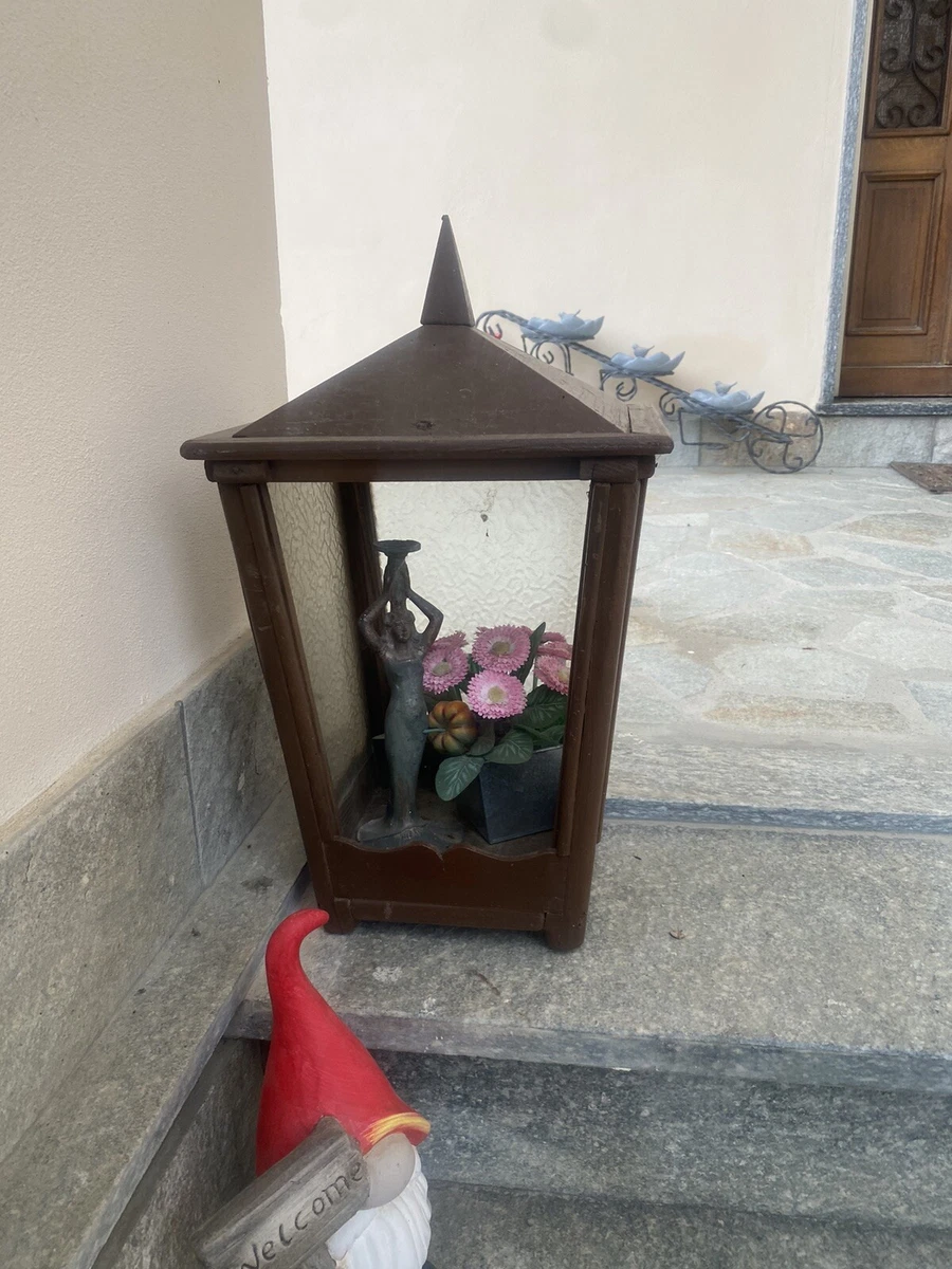 Lanterna Da Ingresso In Vetro Colorato Rame (70 Cm) - Rame - Foto 11