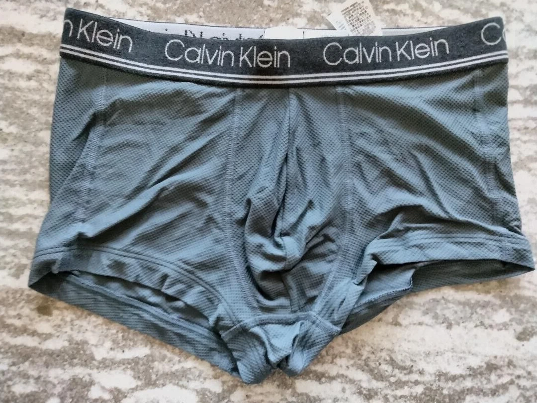 Calvin Klein Men's Microfiber Mesh Boxer Trunk Underwear Small MINT FREE  SHIP!