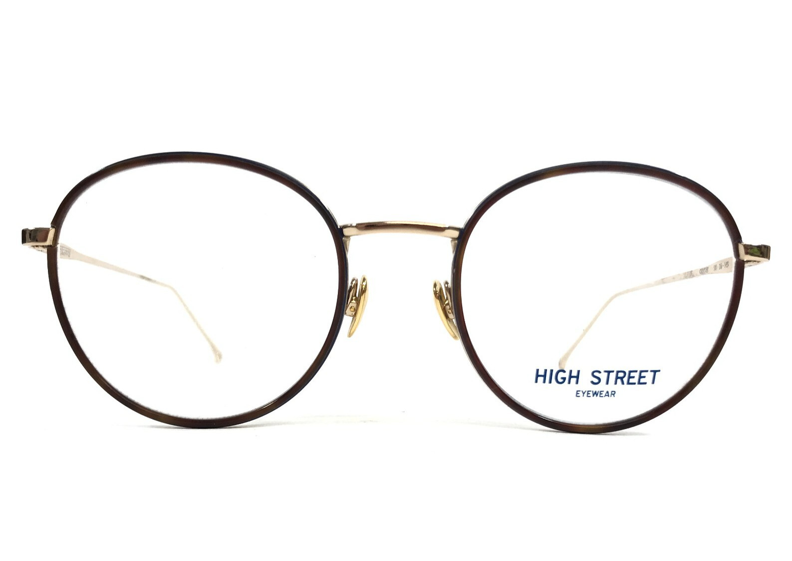 Оправа для очков High Street CELESTE HAVANA Коричнево-золотая в круглой проволочной оправе 50-20-145