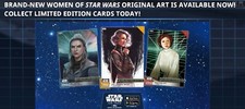 Digital Galaxy Wave 2 Women of Star Wars Rare+Rain 15 Card Set Topps Trader