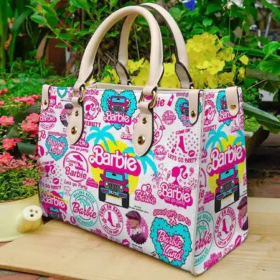 Personalized Barbie Leather Handbag, Barbie Women's Leather Bag Gift
