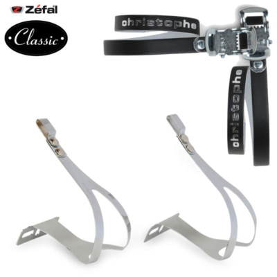 Cale pieds CHRISTOPHE sangle bleuncuir vélo course vintage | UK