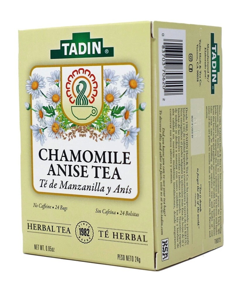 Tadin Tea Chamomile With Anise 24 Bags Te De Manzanilla Con Anis for