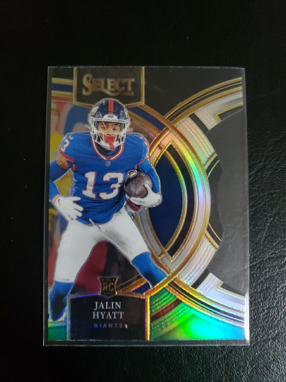 2023 Panini Select - Premier Level Black & Green Prizm Die-Cut #173 Jalin Hyatt