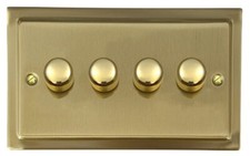 G&H Trimline Satin Brushed Brass TSB2 Light Switches, Plug Sockets, USB, Dimmers