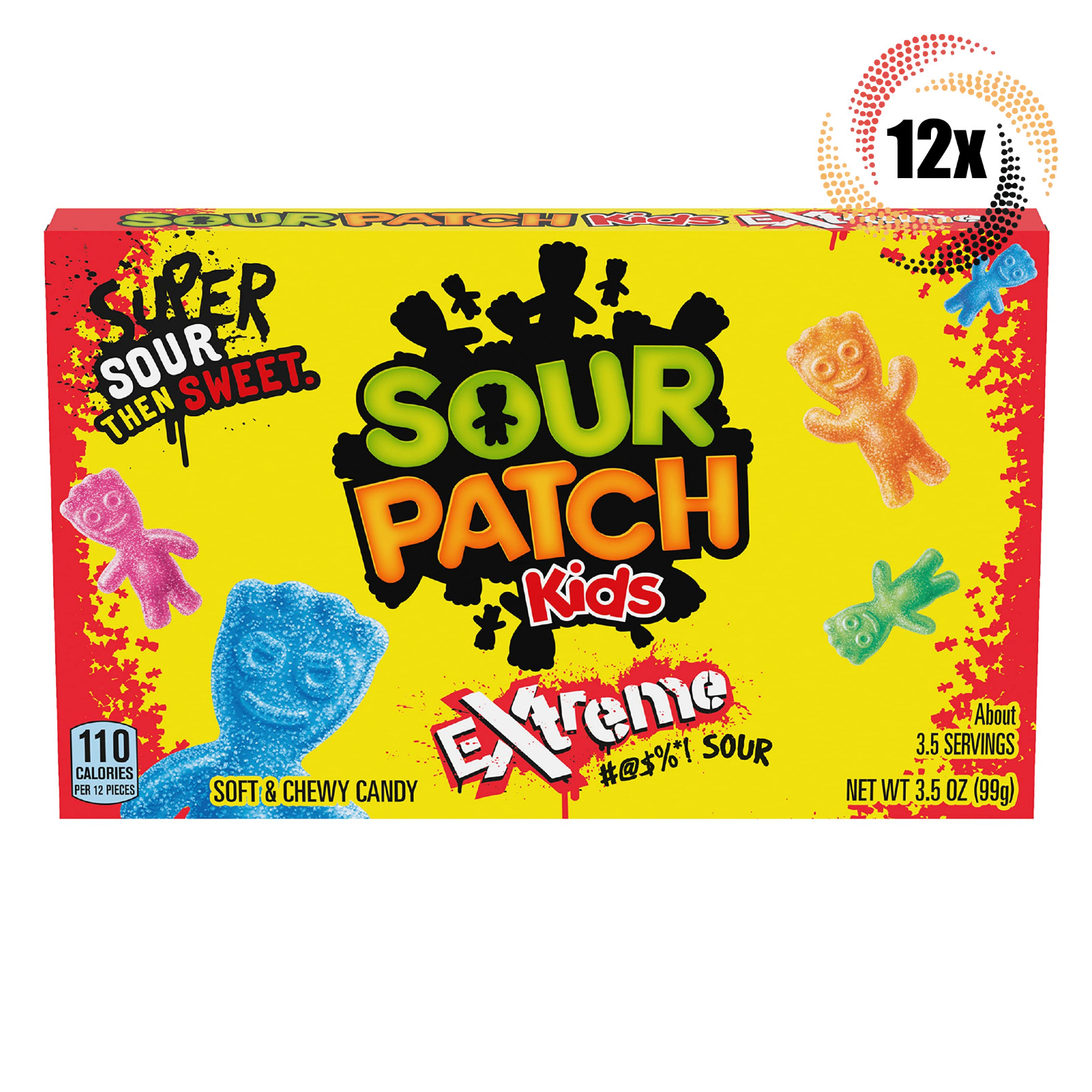 12 упаковок Театральная коробка для мягких жевательных конфет Sour Patch Kids Extreme Assorted 35 унции 6290₽