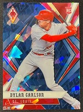 2021 PHOENIX DYLAN CARLSON BLUE CRACKED ICE ROOKIE #24/25 CARDINALS
